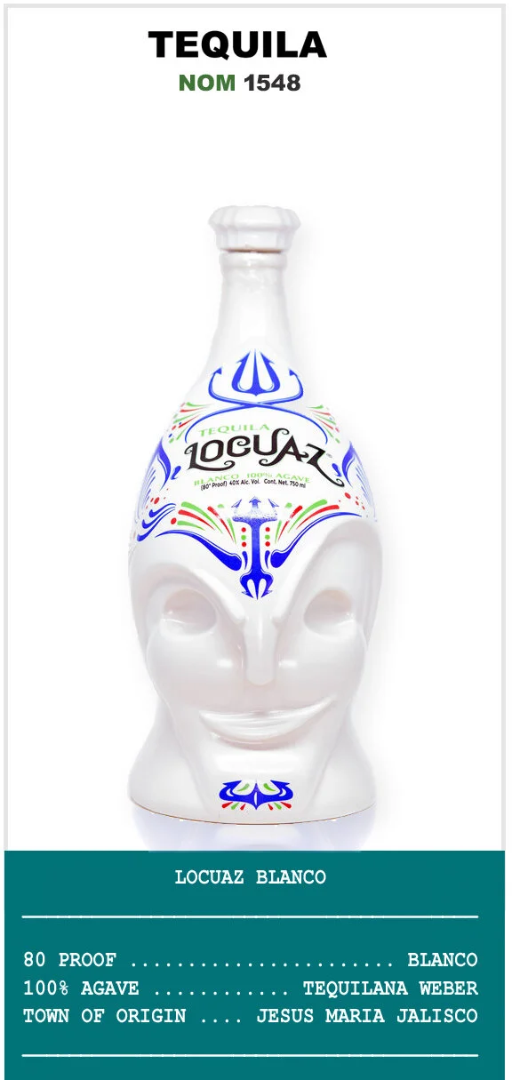 TEQUILA LOCUAZ BLANCO(珍しいドクロの陶器) Tequila Locuaz Blanco 750ml - Old Town Tequila